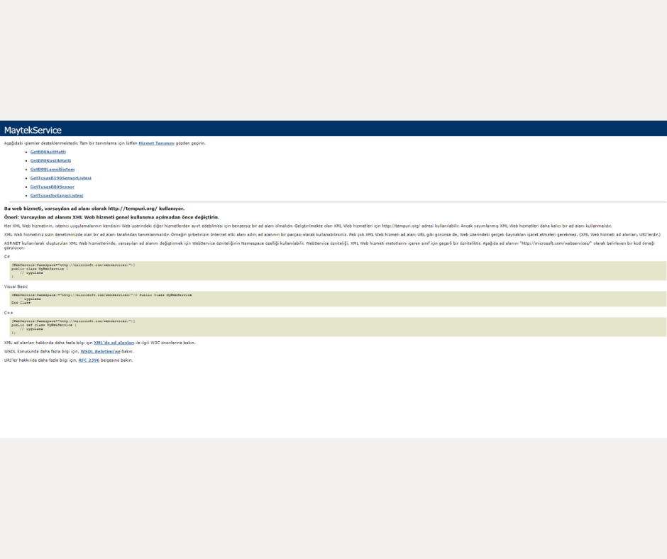 Scada veri işleme, Maytek Mühendislik